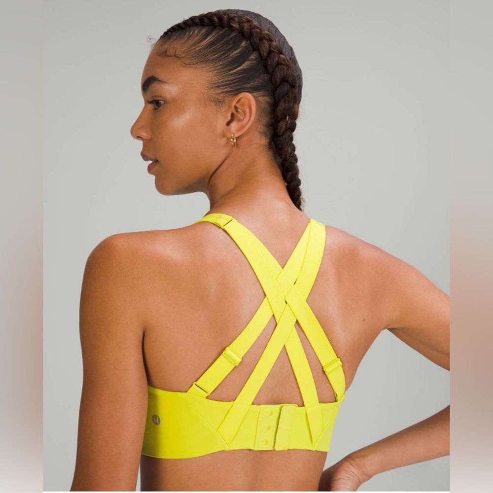 Lululemon Energy Sports Bra High Support in Yellow Serpentine Size 32C